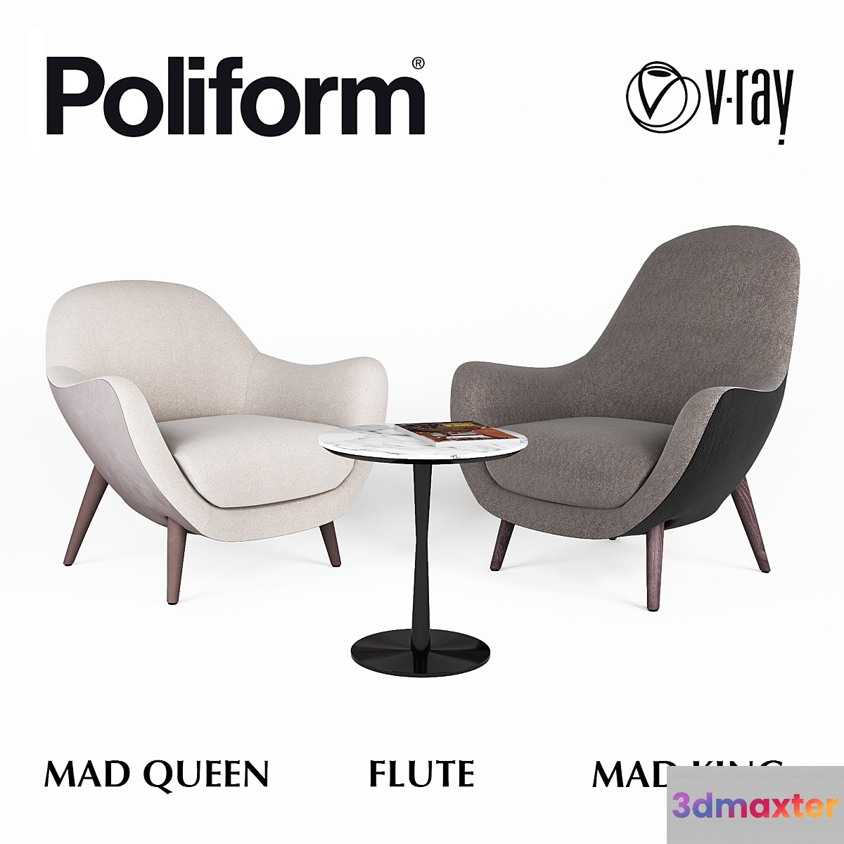 Armchairs Poliform MAD Queen and MAD King - No.2