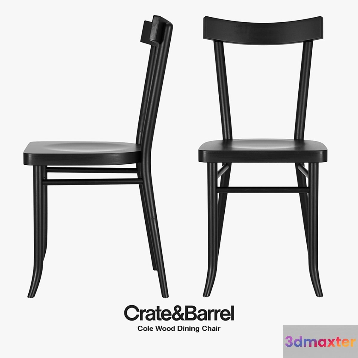 Crate & Barrel - Cole Wood Dining Chair 3D Max