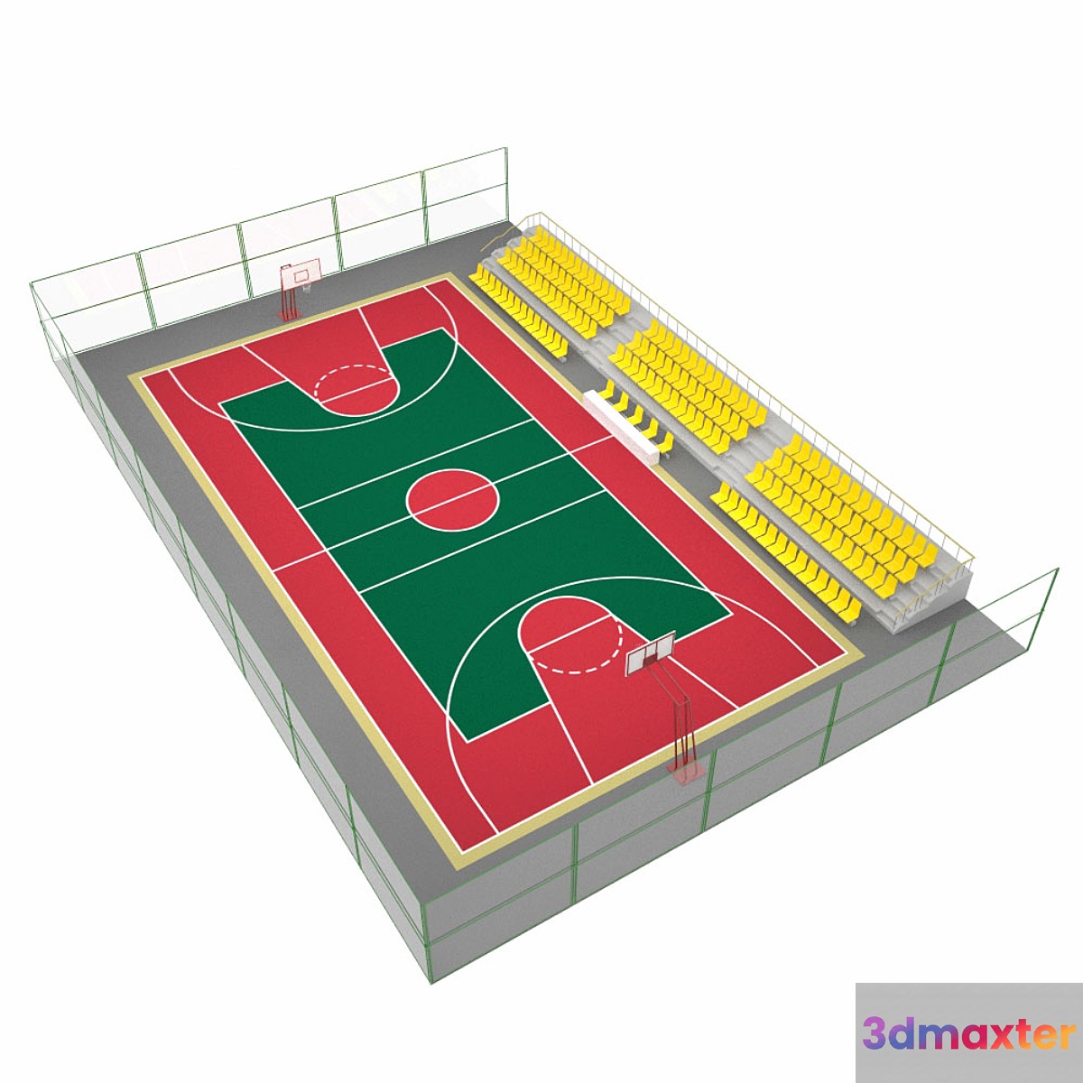basketball court 3D Max