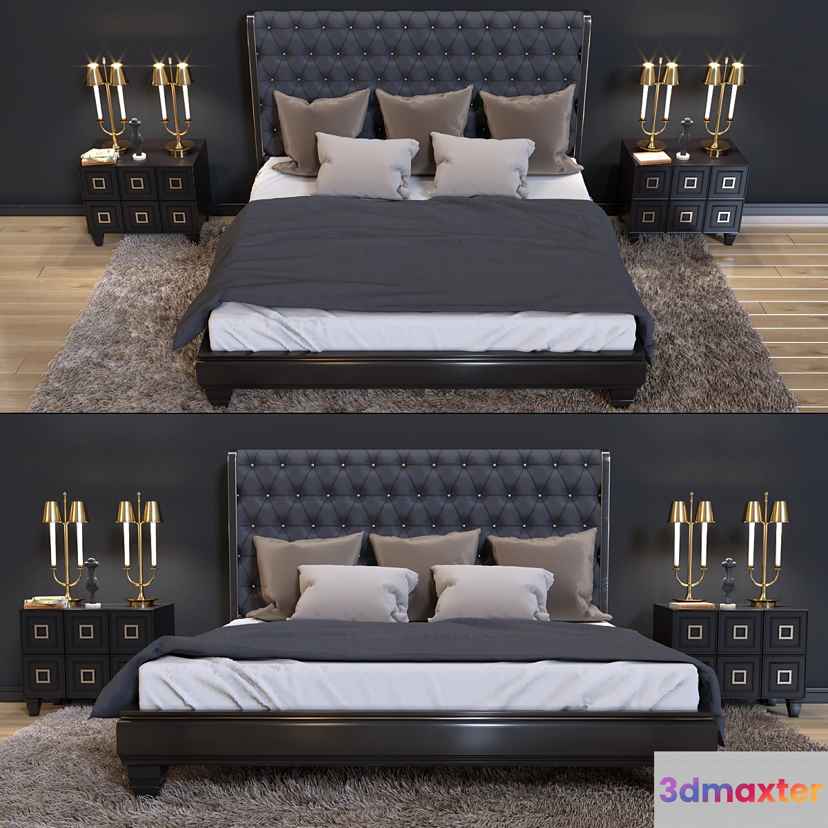 Bed and bedside table Ferre Home - No.4