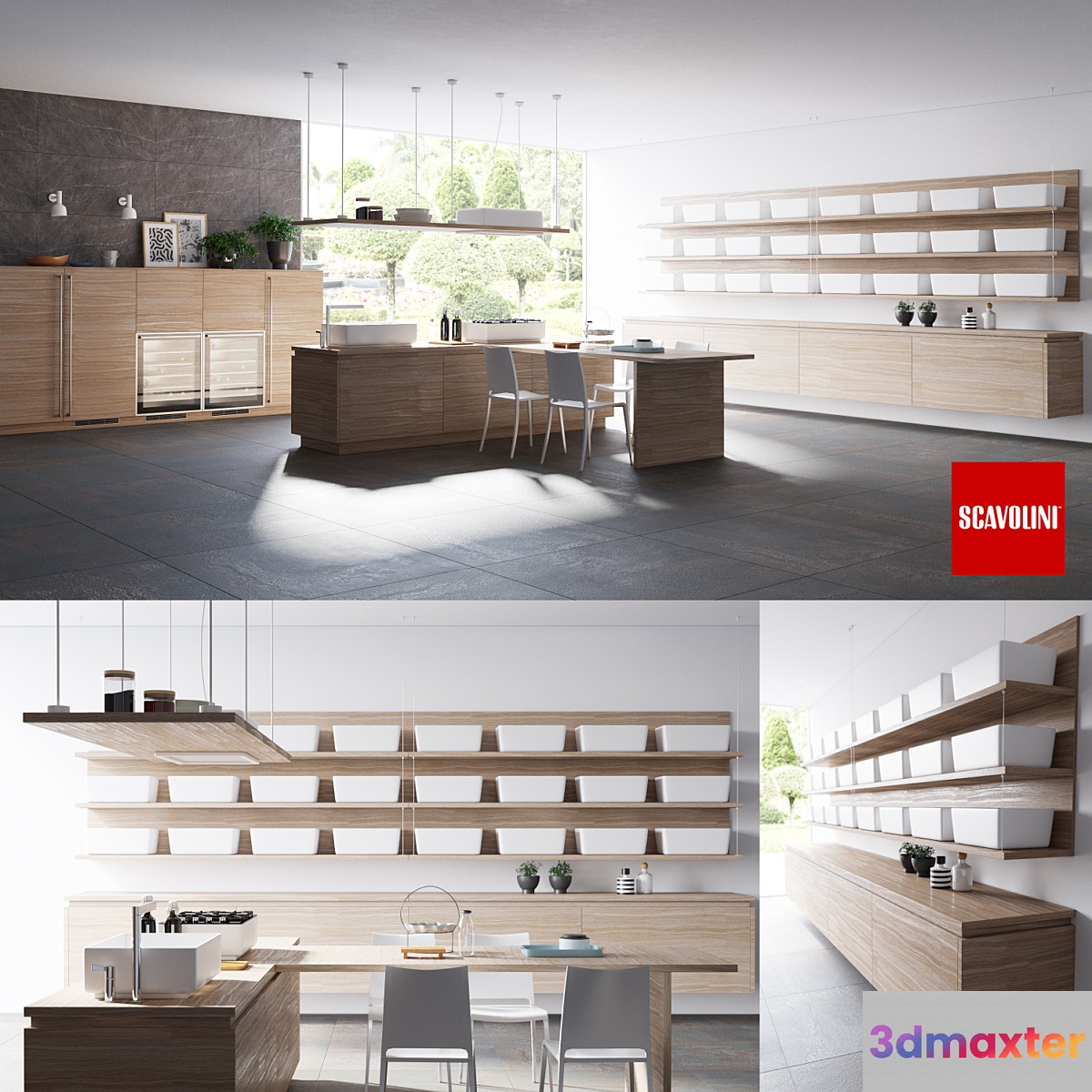 Scavolini Ki Kitchen 3D Max