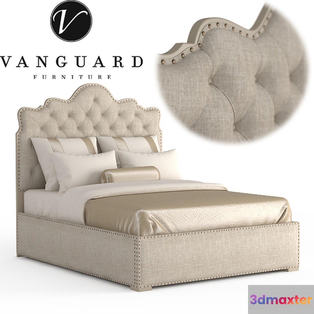 Vanguard Furniture | Flora Queen Bed 3D Max