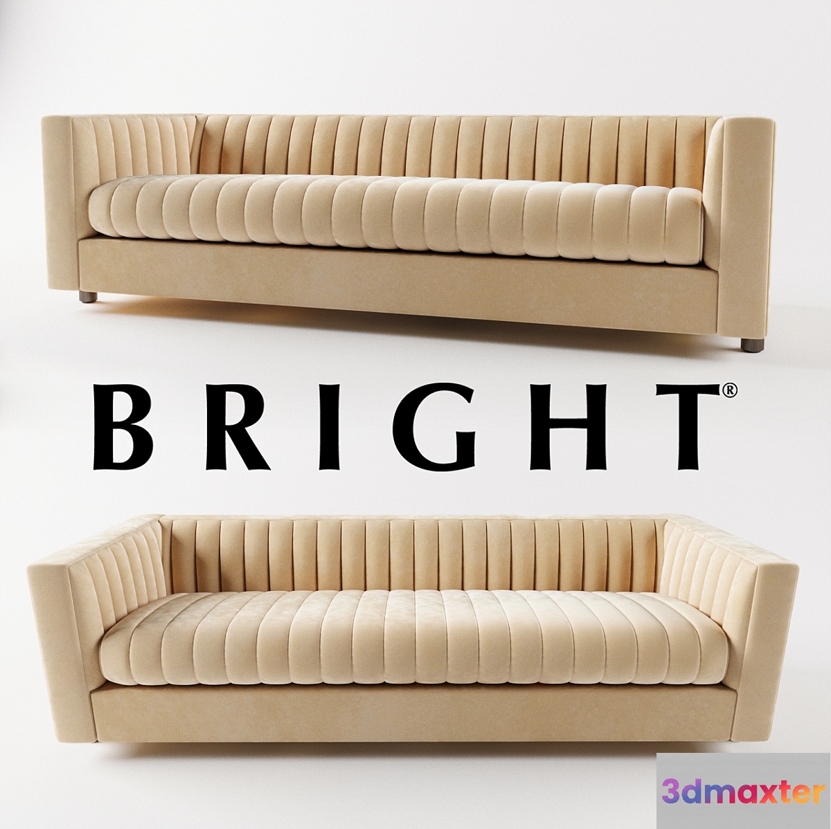 Bright - Gray Sofa 3D Max
