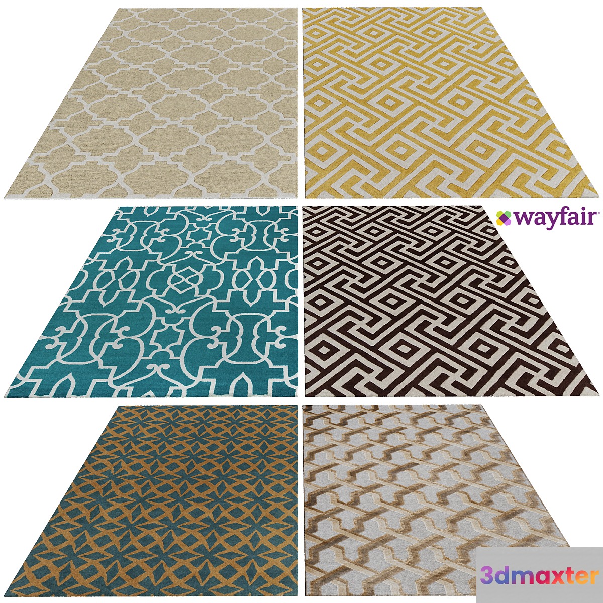 Rugs from Wayfair 3D Max