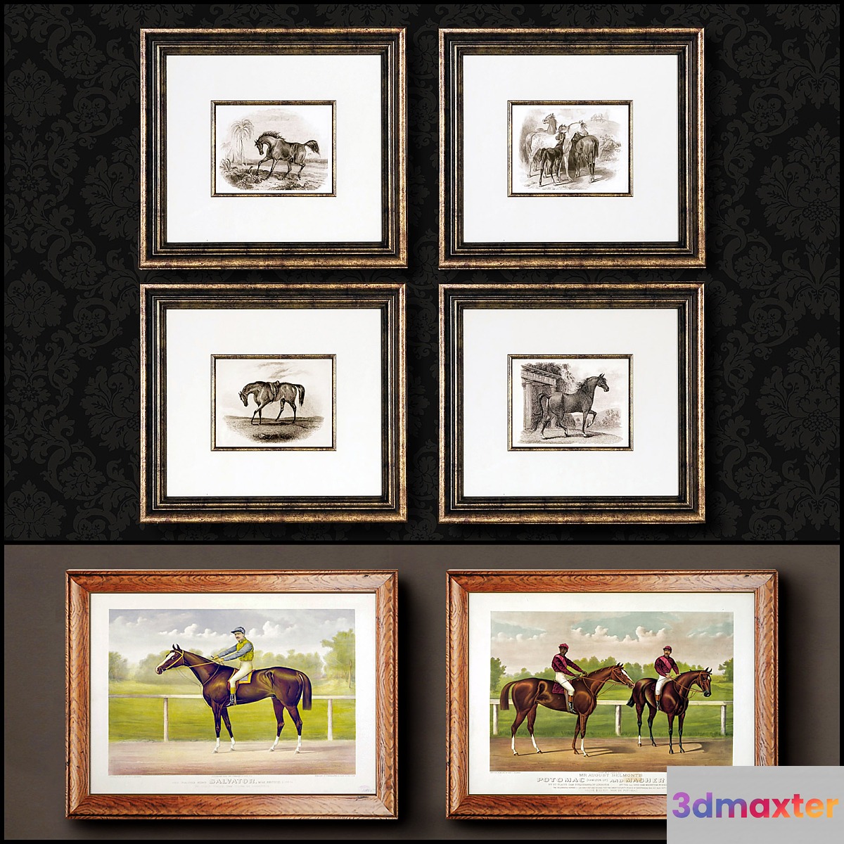 The picture in the frame. 121. Collection of Horse