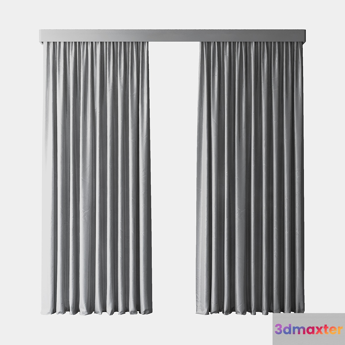 Grey curtains 3D Max