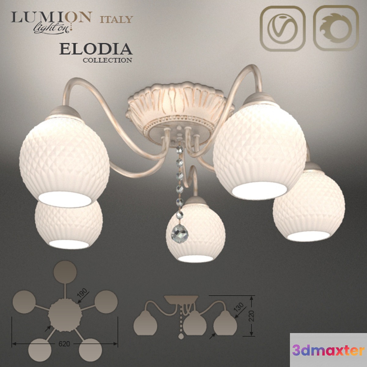 Chandelier Lumion Elodia 3122 _ 5C
