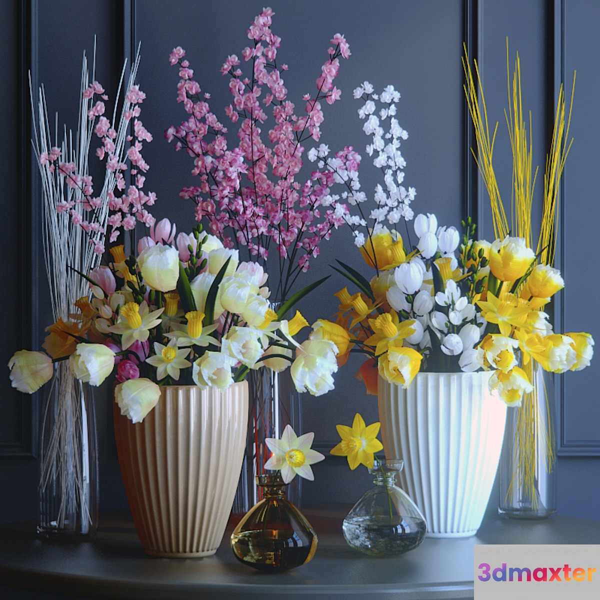 Spring flowers 3D Max