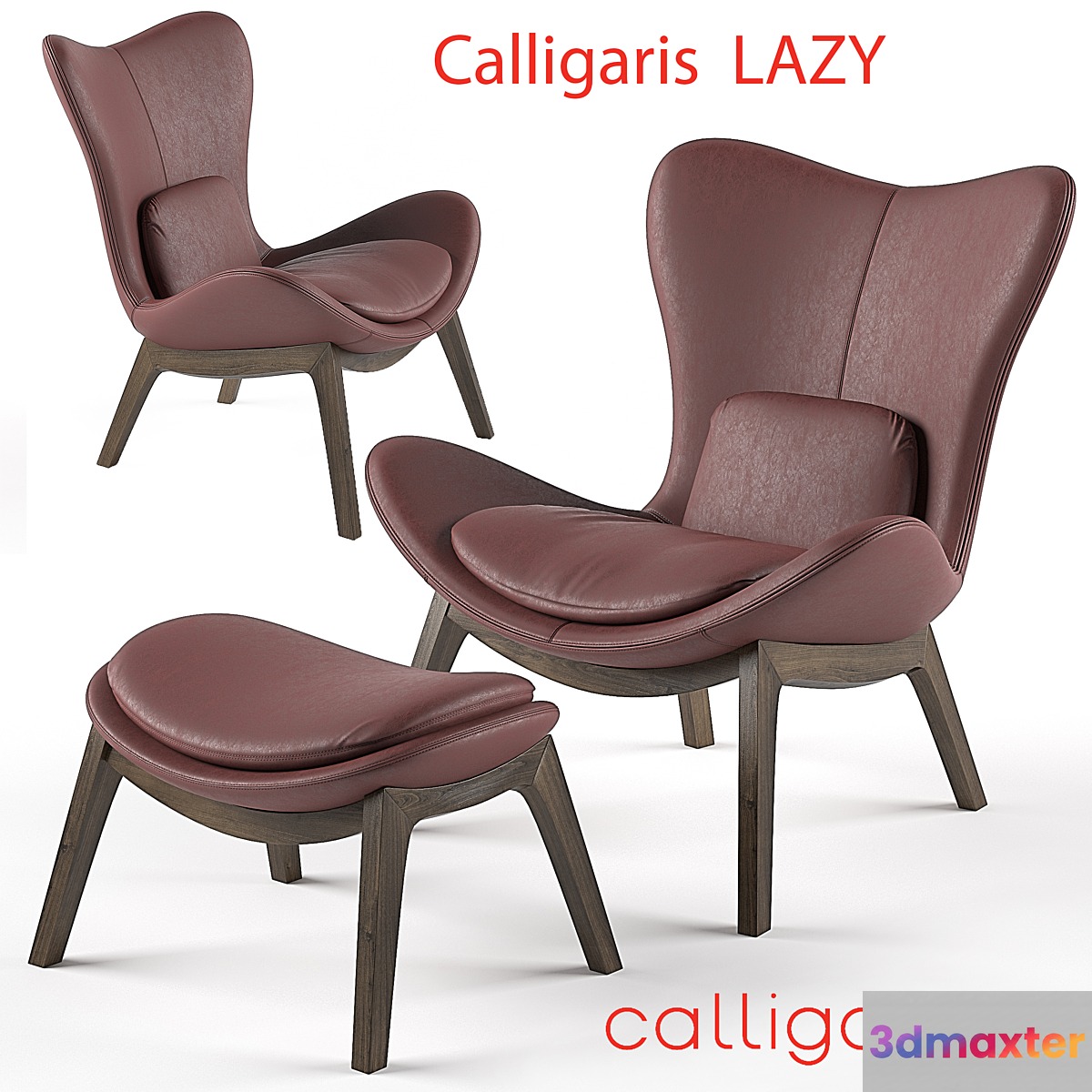 Calligaris Lazy armchair & footstool