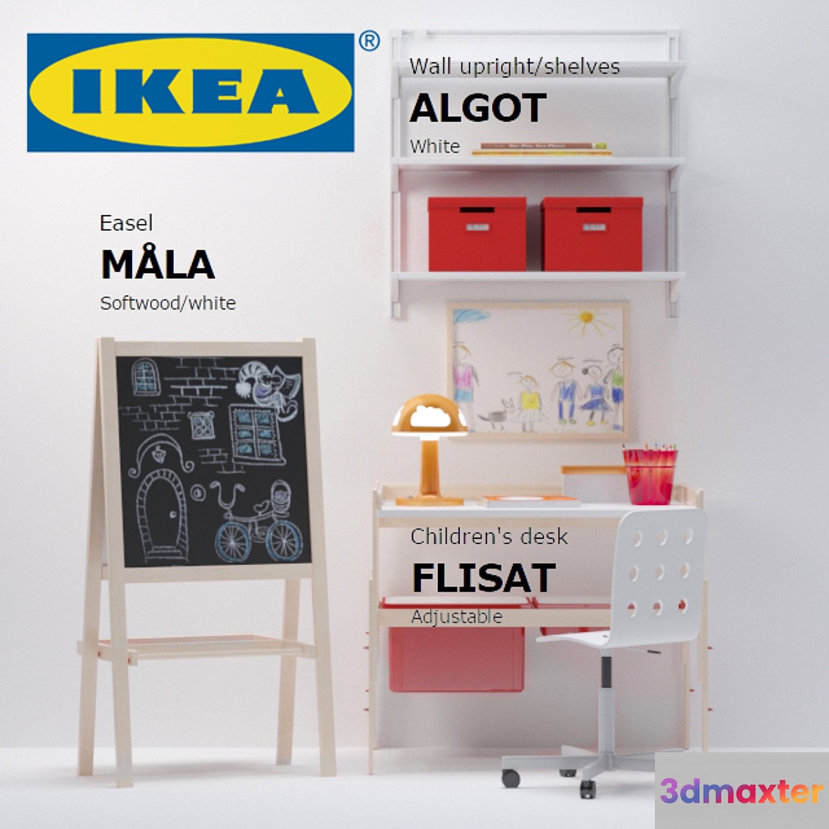 IKEA set for children (Sorona V-ray)
