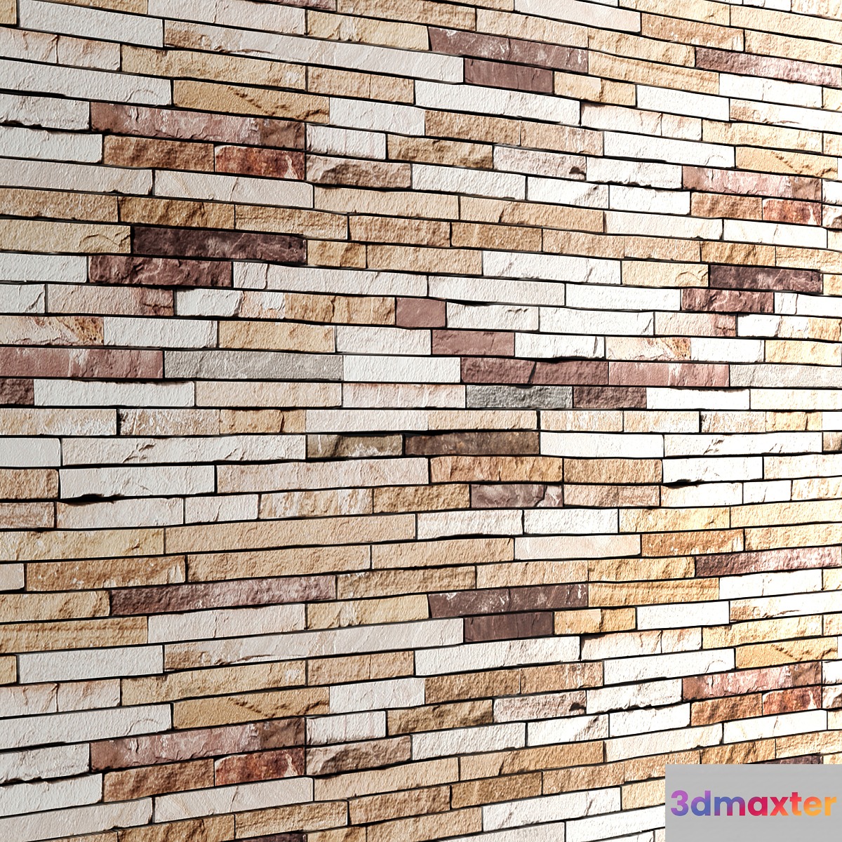 Slate stone wall slate stone stone wall wild stone 3D Max