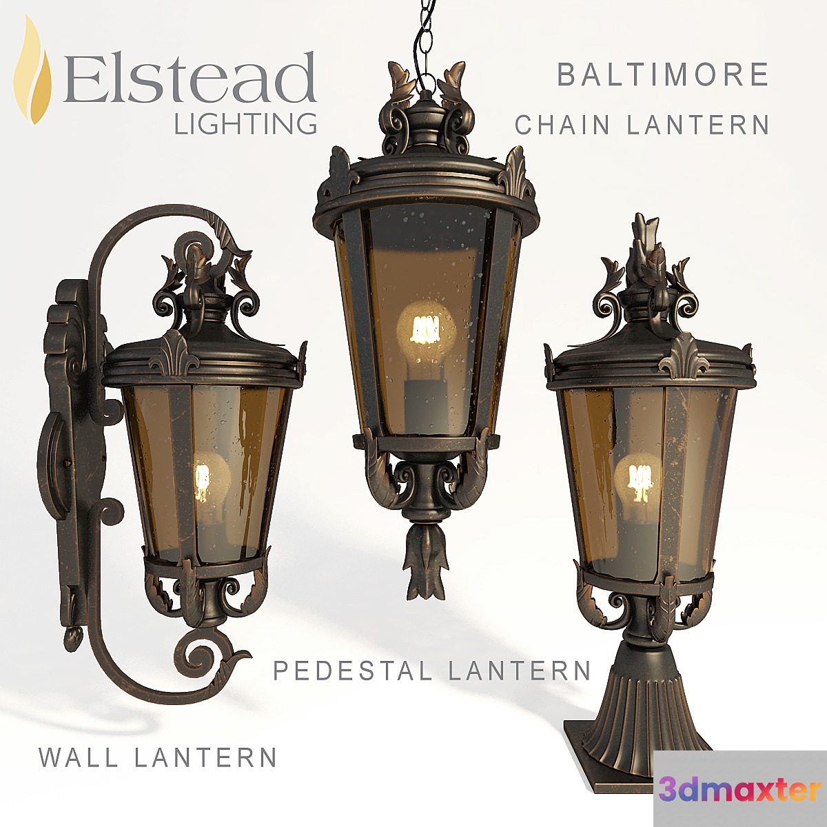 Elstead lighting Baltimore 3D Max