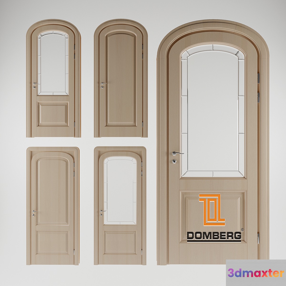 Doors with arched elements Domberg 3D Max