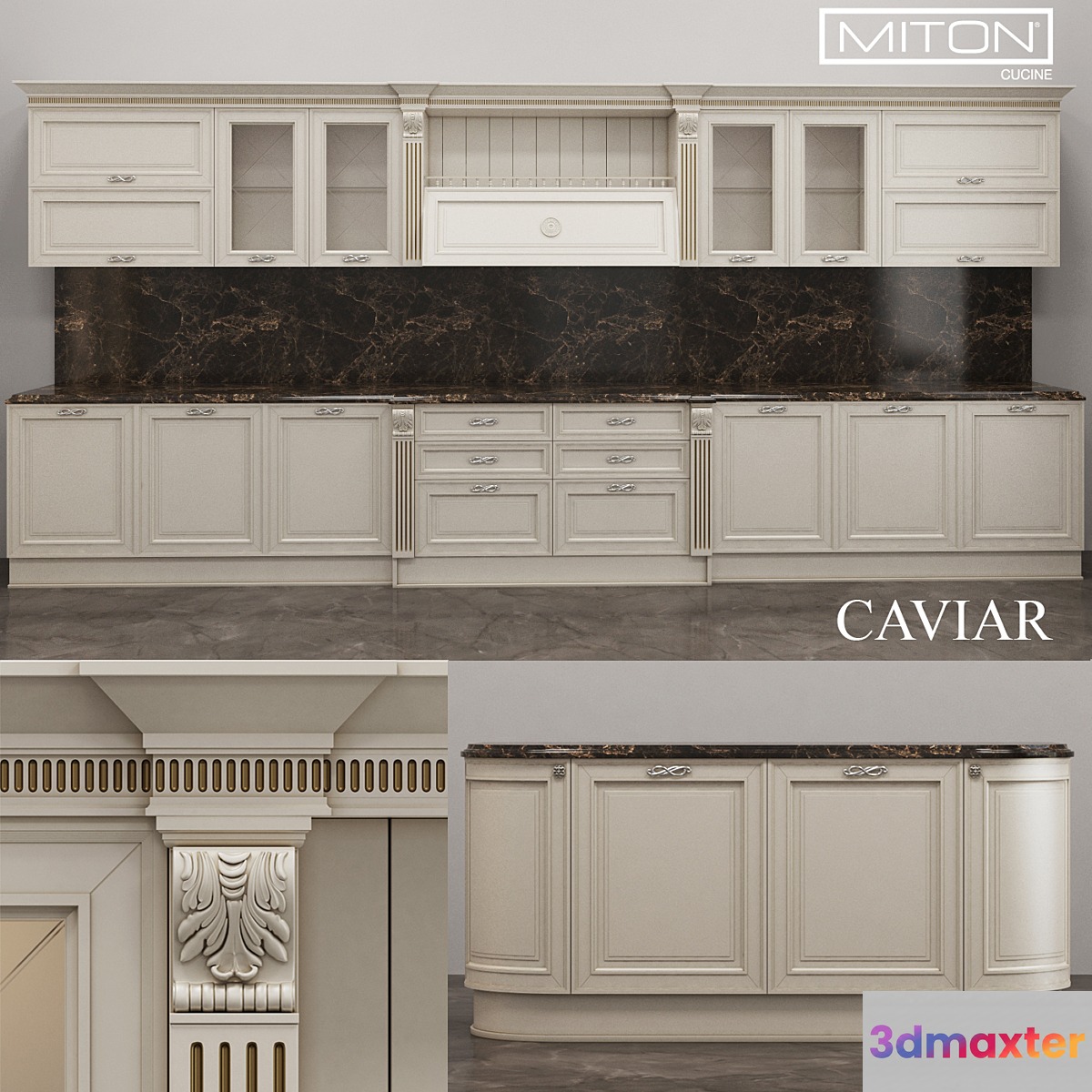 Kitchen Caviar Miton Cucine 3D Max