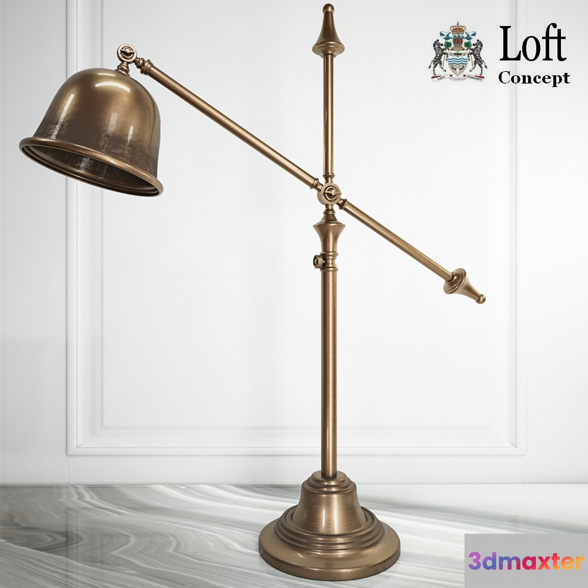 LOFT CONCEPT_TABLE LAMP ANTIC BELL TABLE LAMP 3D Max