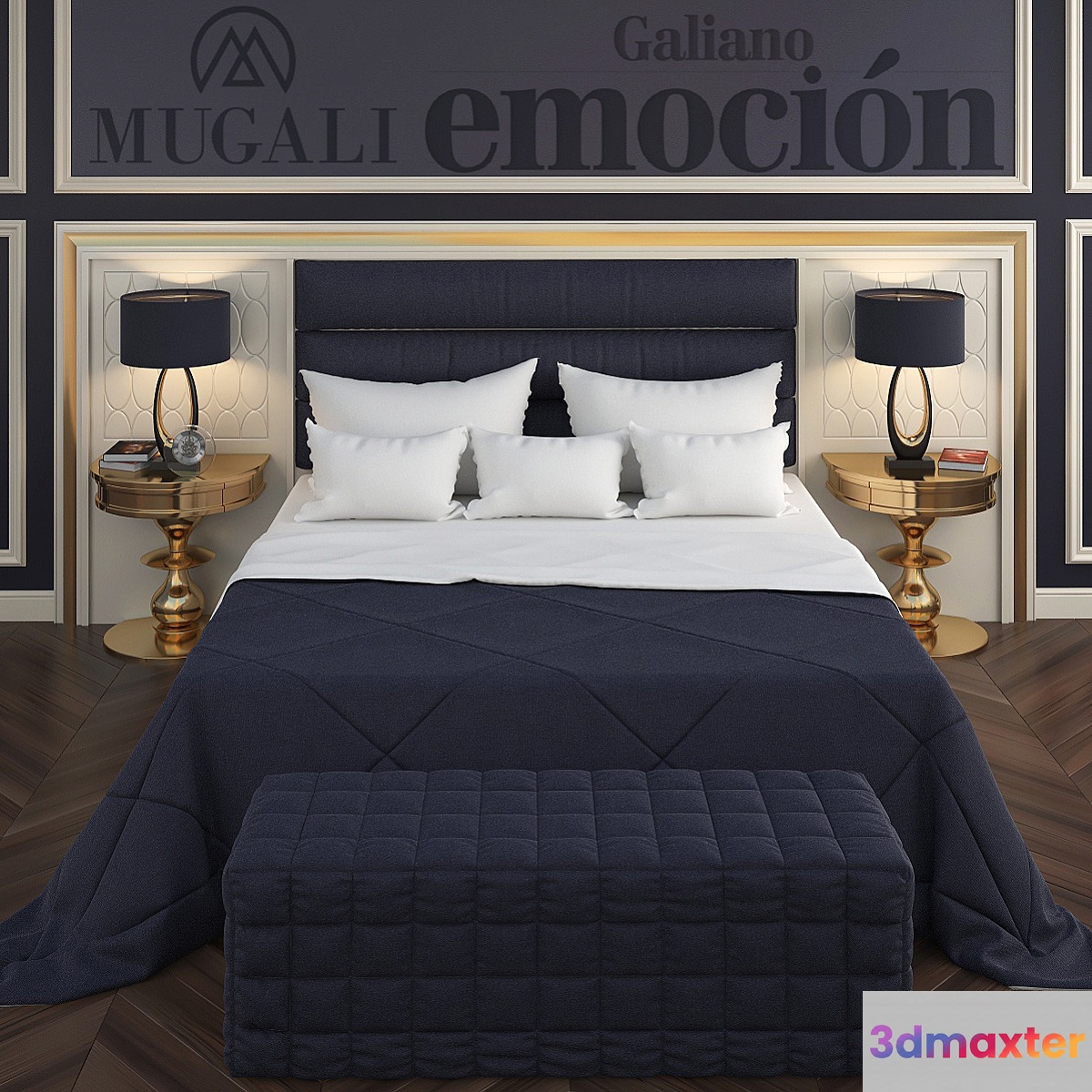 Bed MUGALI Galiano Emocion 3D Max