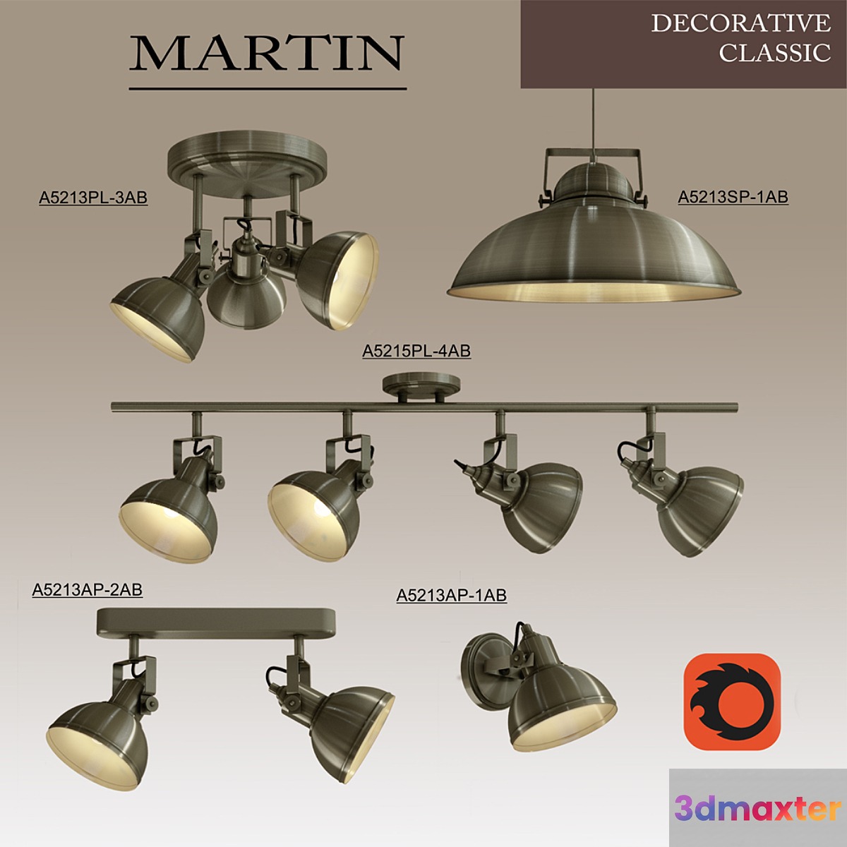 Arte Lamp - Martin 3D Max