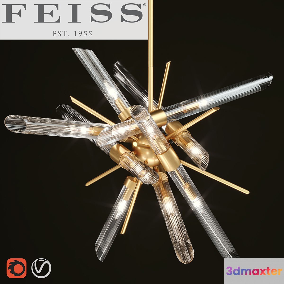 FEISS The Quorra 14-light chandelier - No.2
