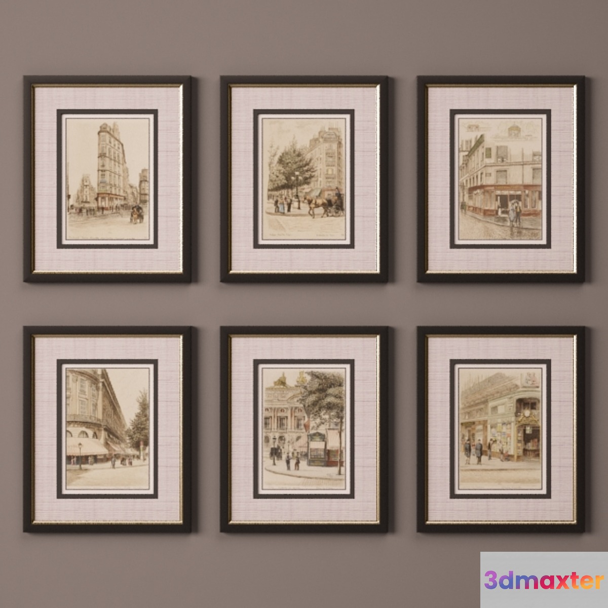 Collection of paintings 3D Max
