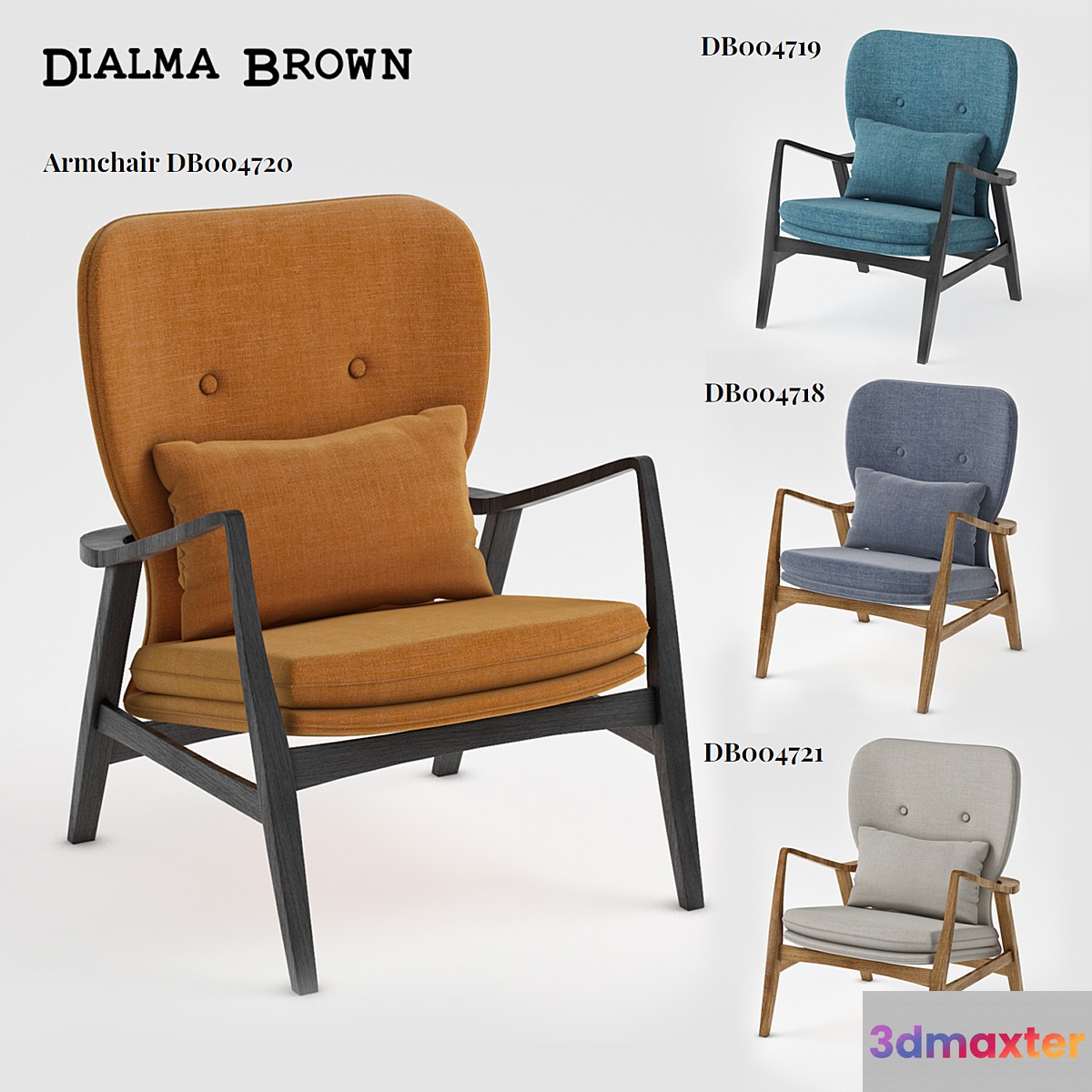 Dialma Brown Armchairs 3D Max