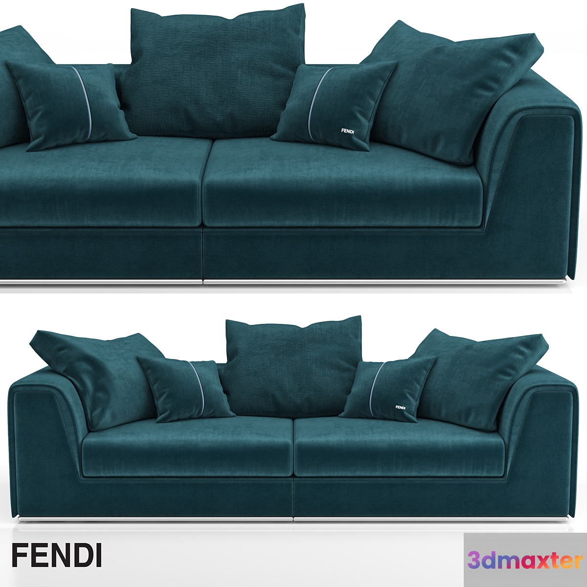 Fendi Casa Prestige Sofa Blue 3D Max