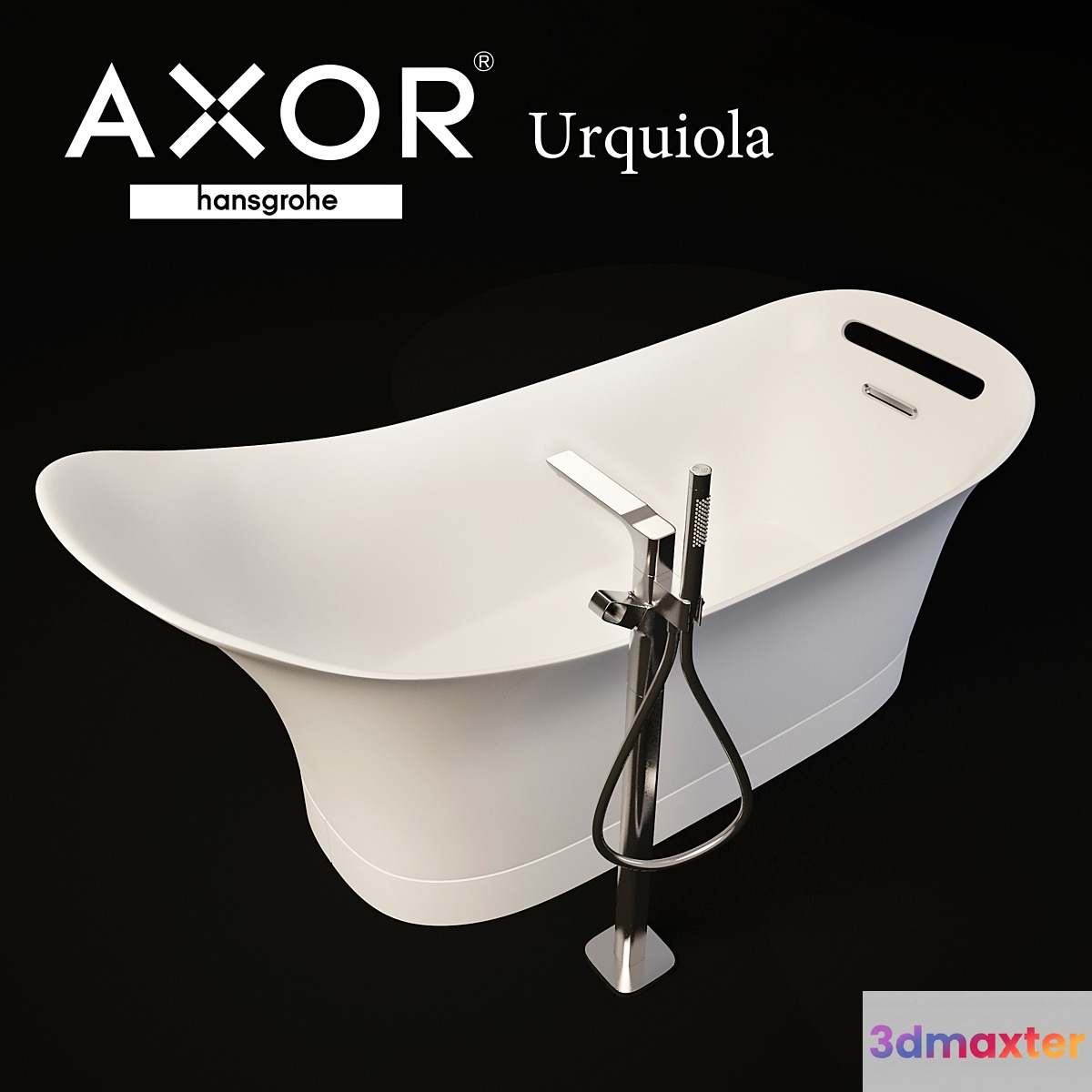 AXOR Urquiola Bathtub 1800 mm + bath faucet floor-standing 3D Max