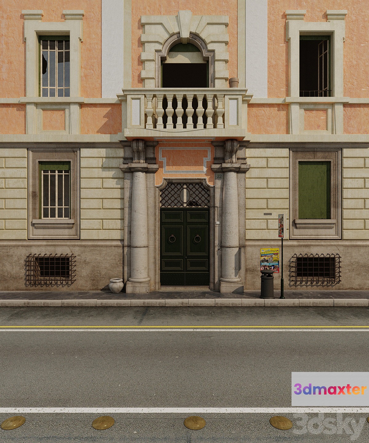 The facade of Italian building