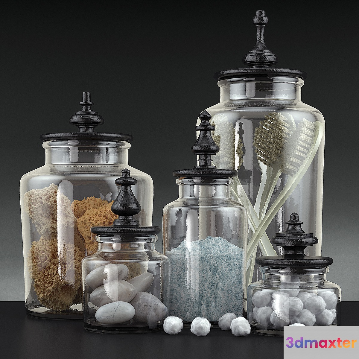 Bathroom decoration jars set
