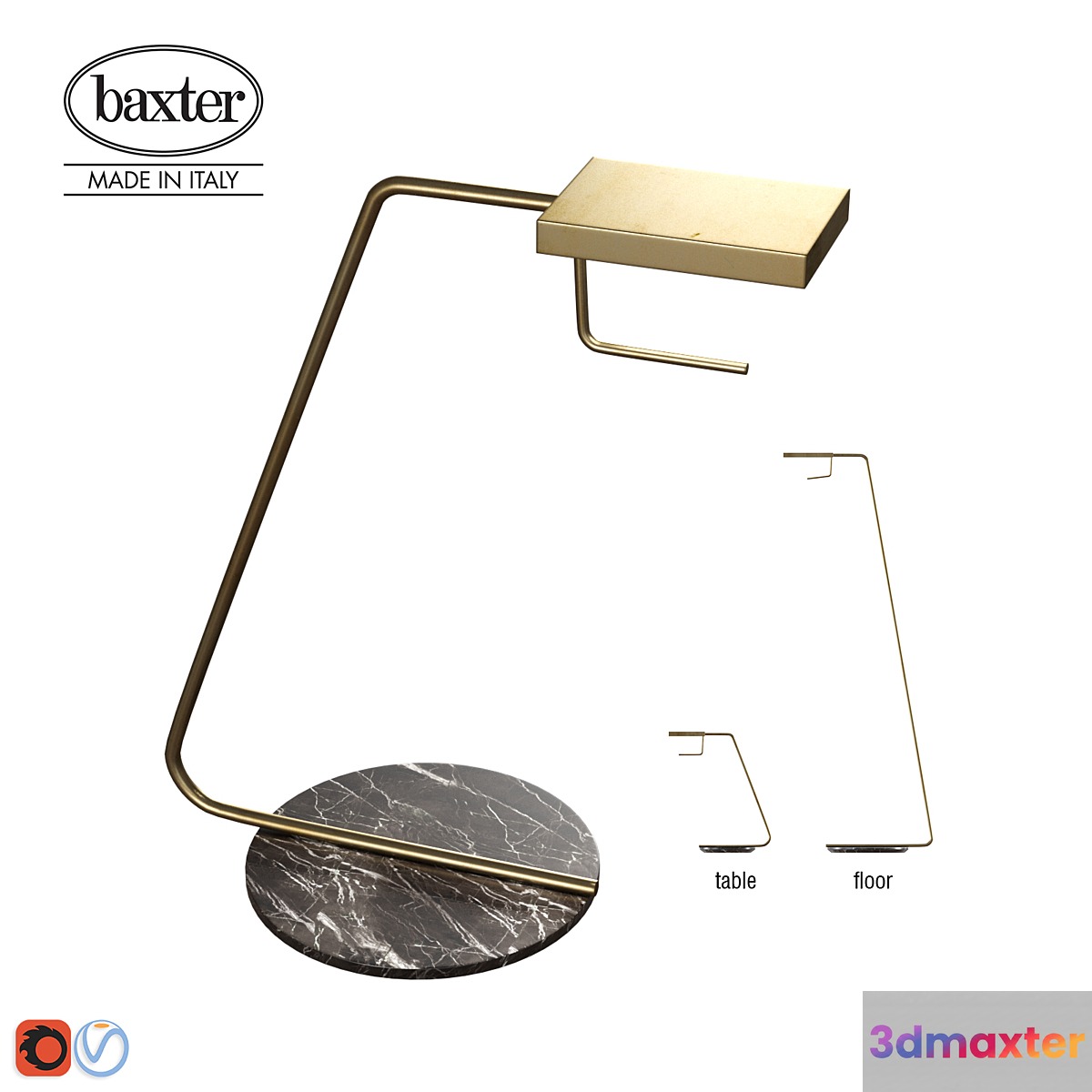 Baxter Blade table and floor lamp