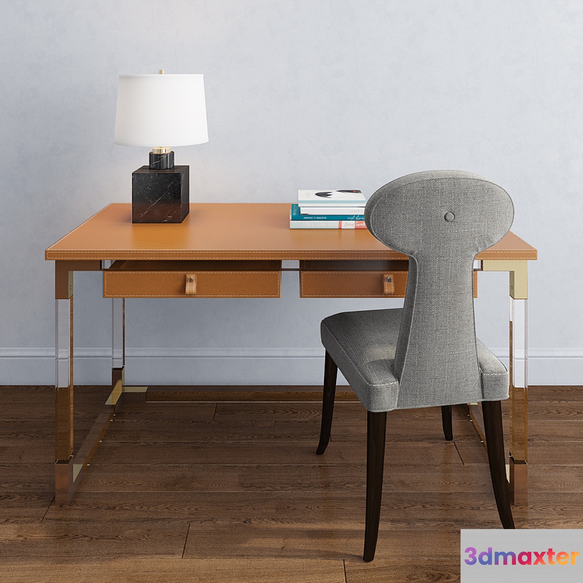jonathan adler jacques desk vera dining chair 3D Max
