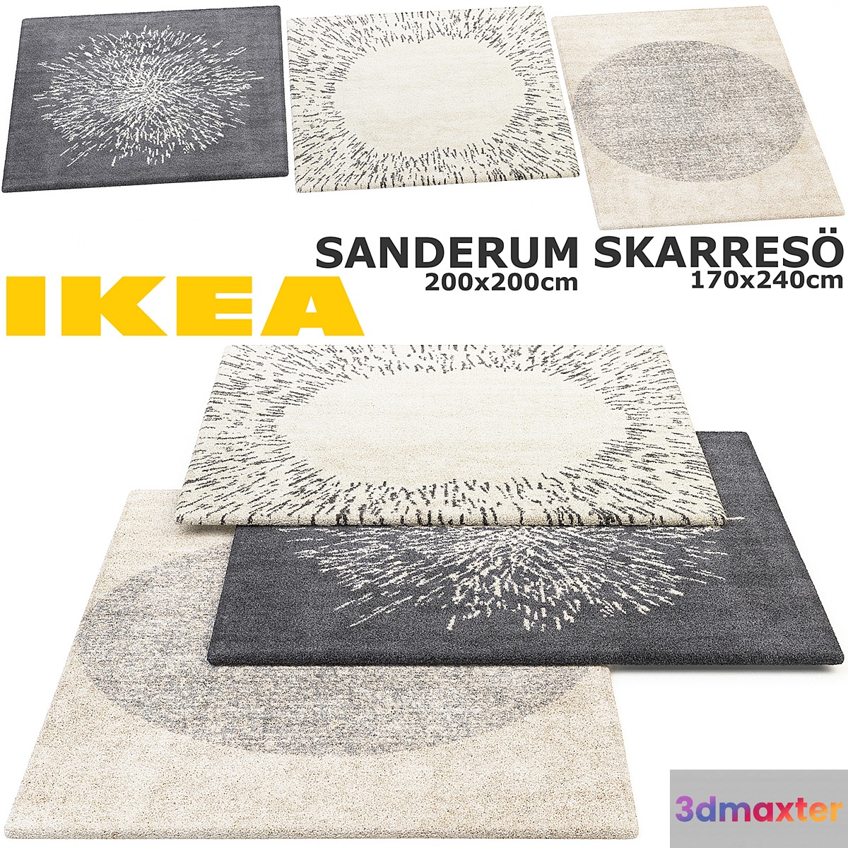 IKEA SANDERUM SKARRESO (SANDERUM SKARRESЁ) RUGS SET 3D Max