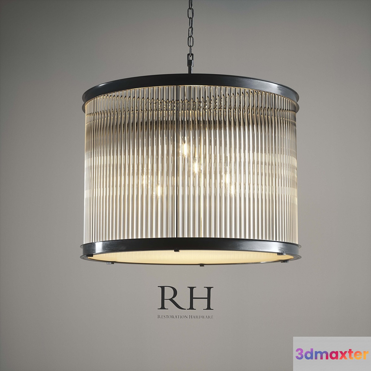 1920S ESSEX CRYSTAL ROD CHANDELIER 36 