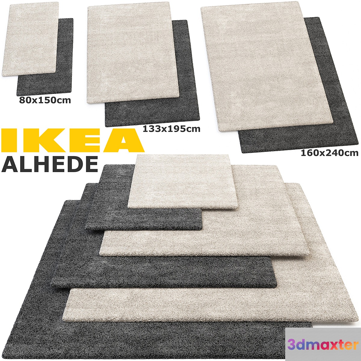 IKEA ALHEDE (ALHEDE) RUG SET 3D Max