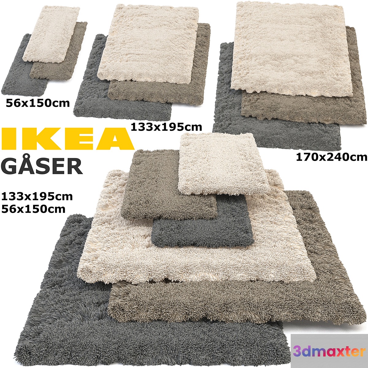 IKEA GASER (GOSER) RUG SET - No.3