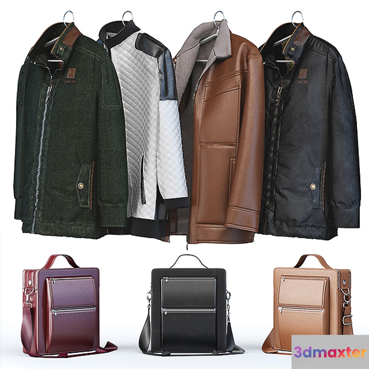 Windbreaker casual jacket men's winter jacket + Bag - No.2