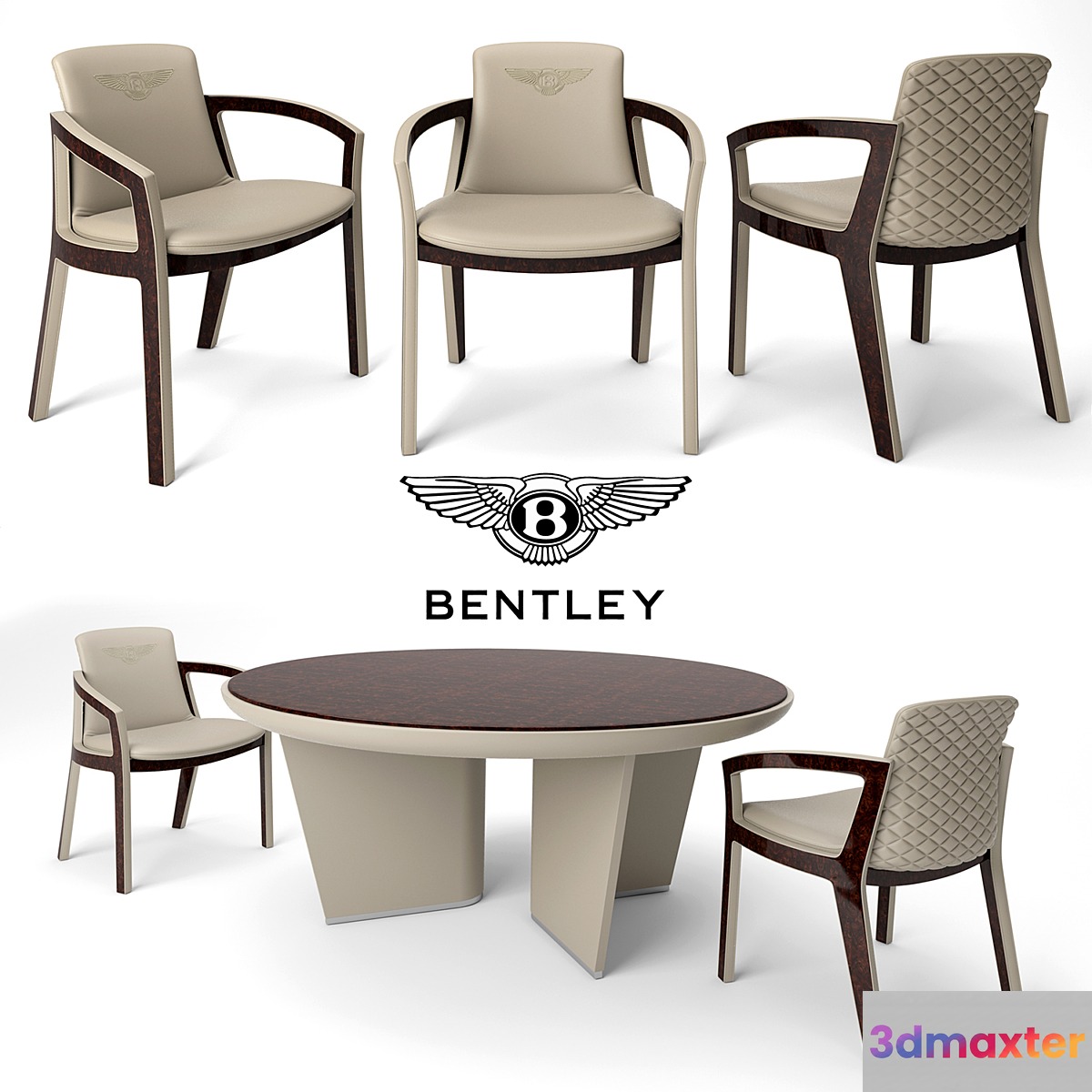 Table and chairs Bentley Home Belgravia Chair Madeley Table
