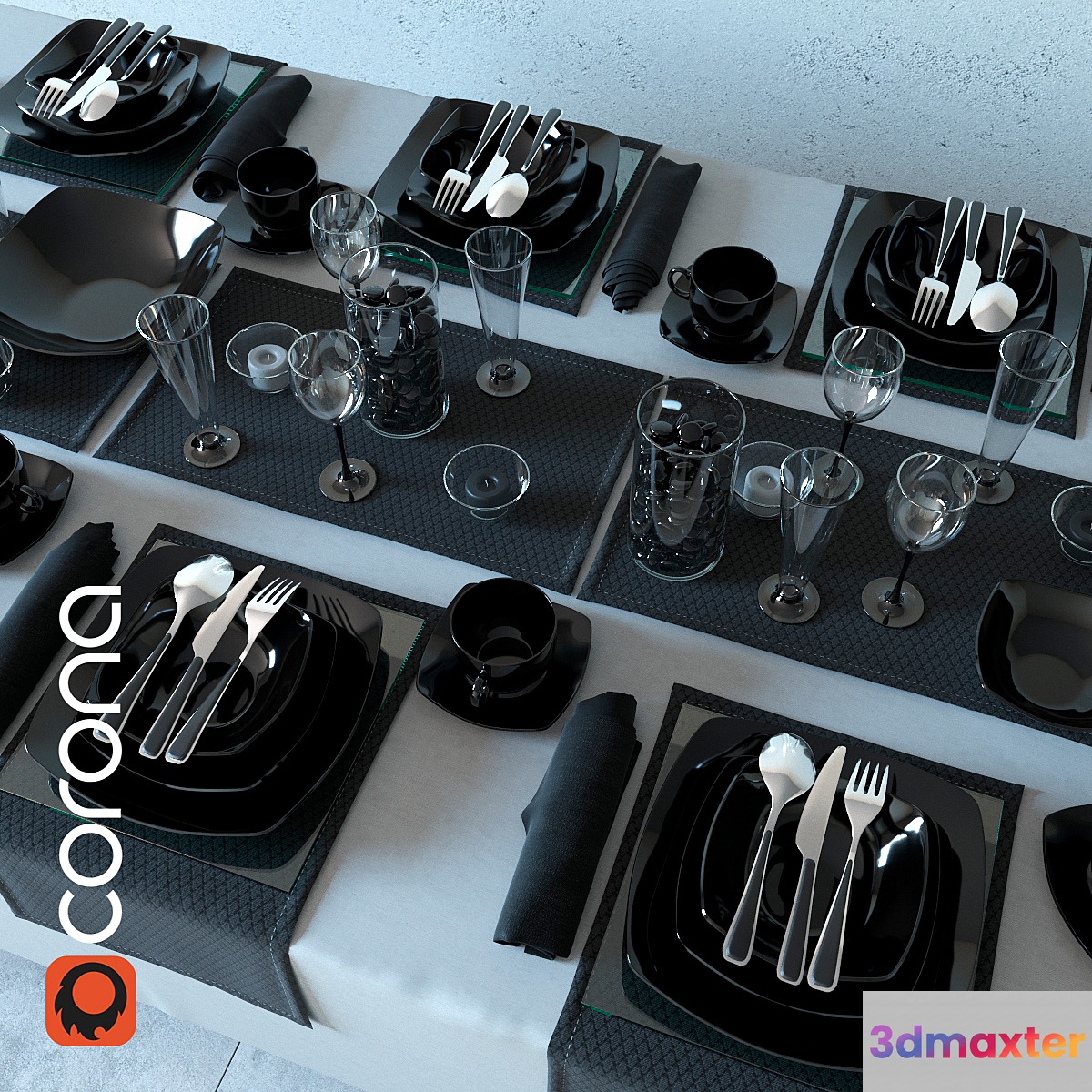 Table service Luminarc Quadrato Black - No.2