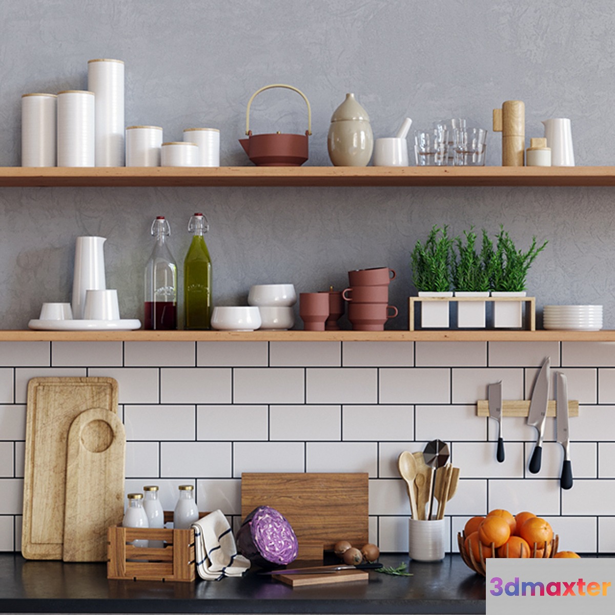 Set Skagerak cuisine 3D Max