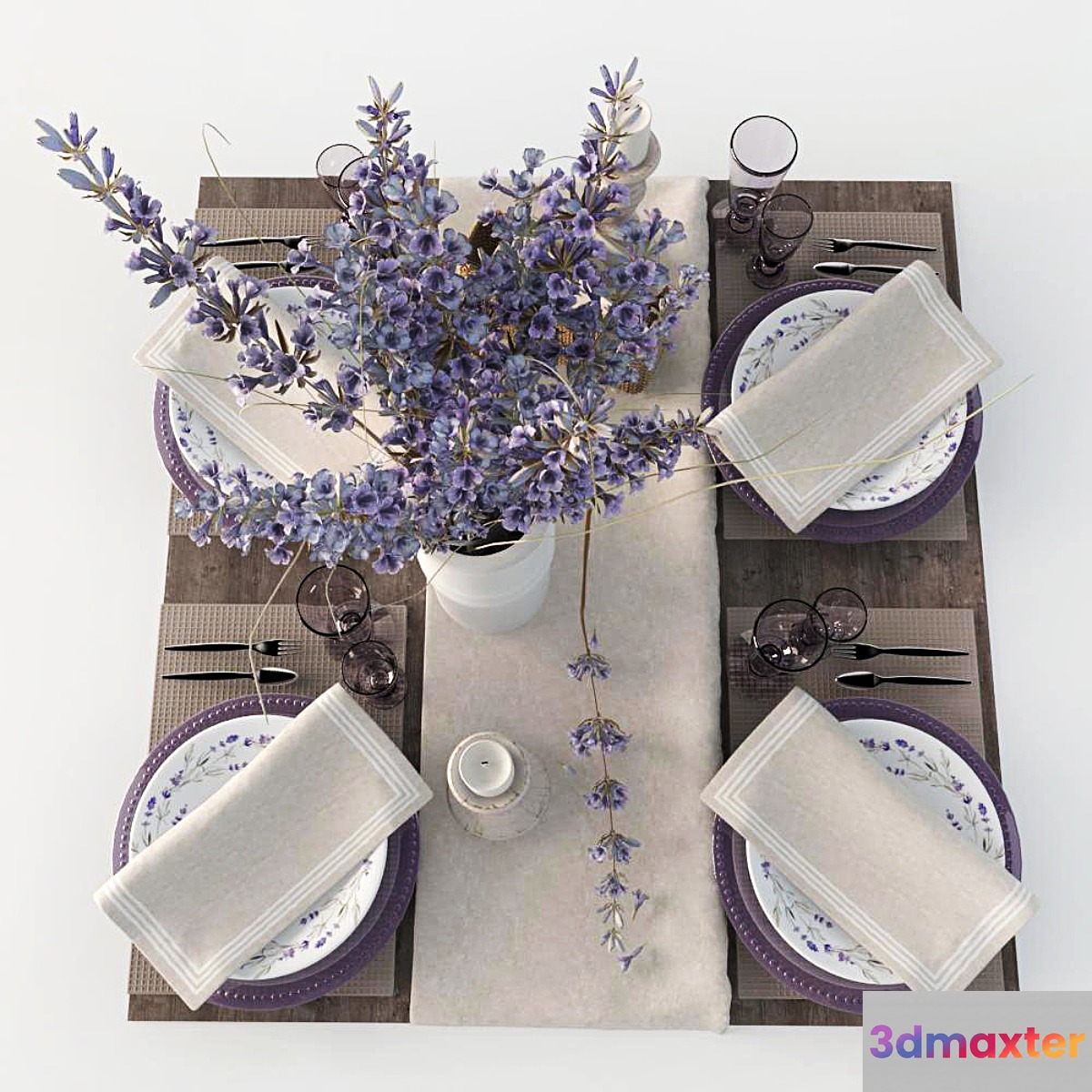 Table setting with lavender - No.2
