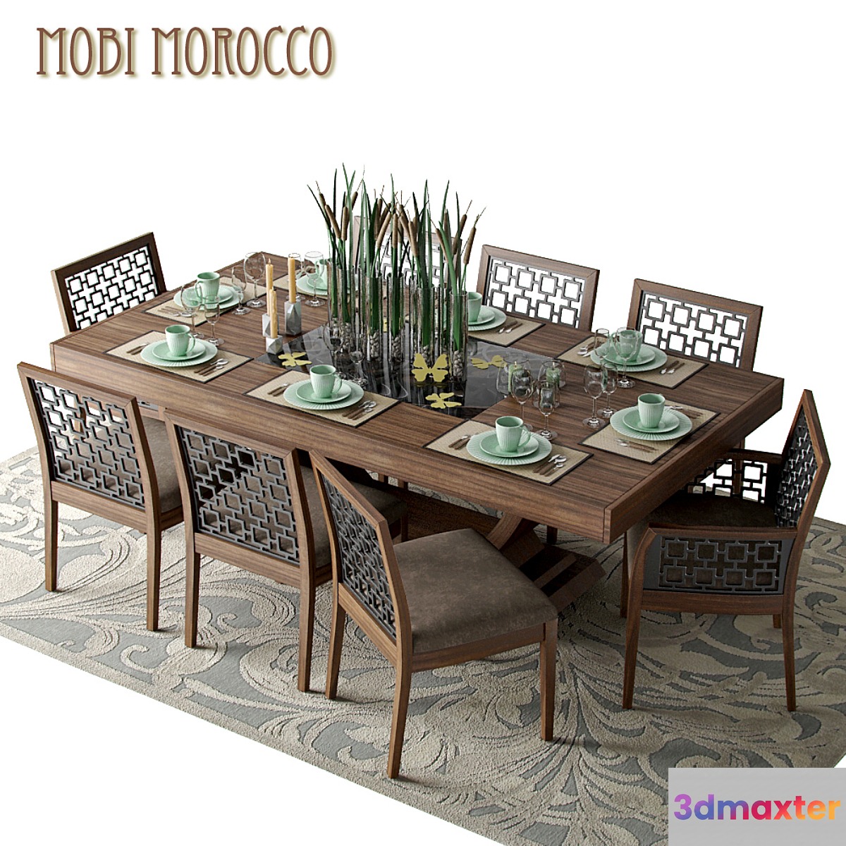 Table with chairs Mobi Dining rooms Morokko - No.2