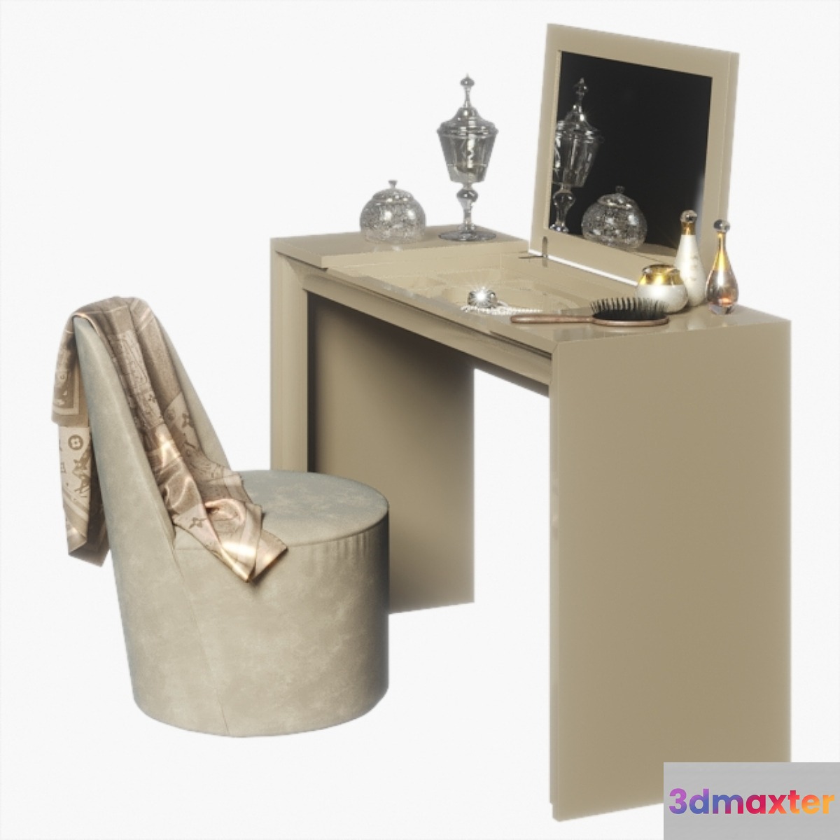 Dressing table Mugali. Model Ref.1324 Chair Casamilano Lea 3D Max