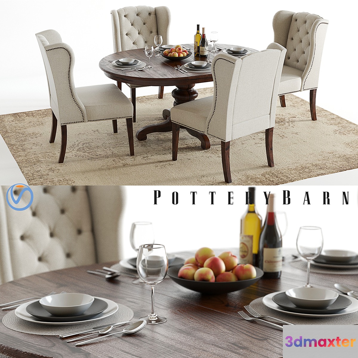 Pottery Barn Tivoli and Thayer 3D Max