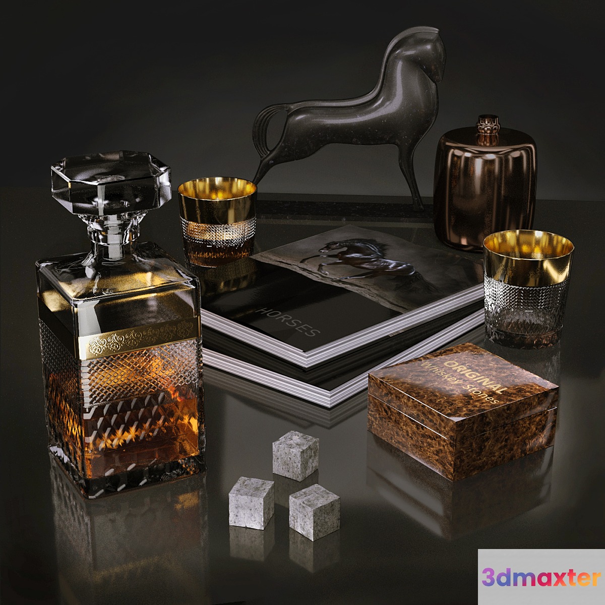 Set whiskey and horses