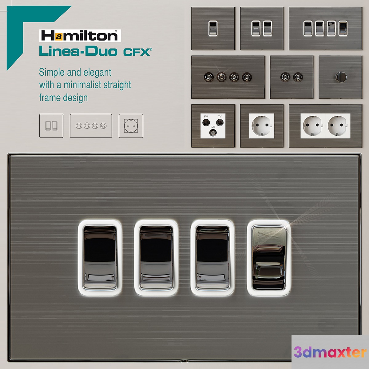 Elekrofurnitrua - Hamilton - Linea-Duo CFX 3D Max
