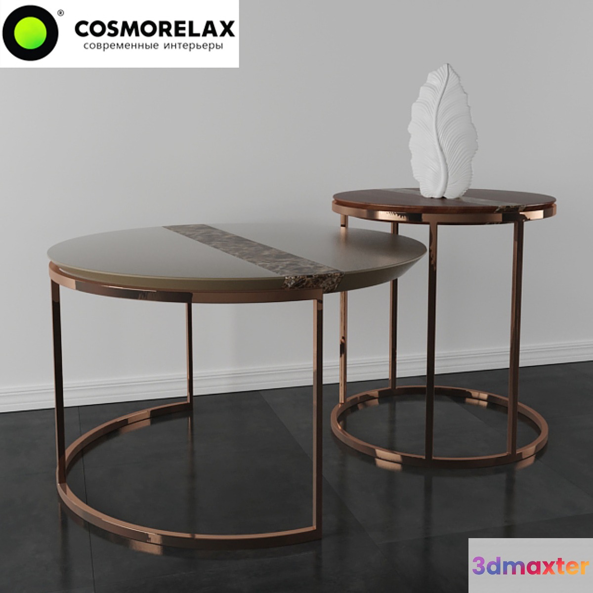 Coffee table Cimabue and Duccio 3D Max