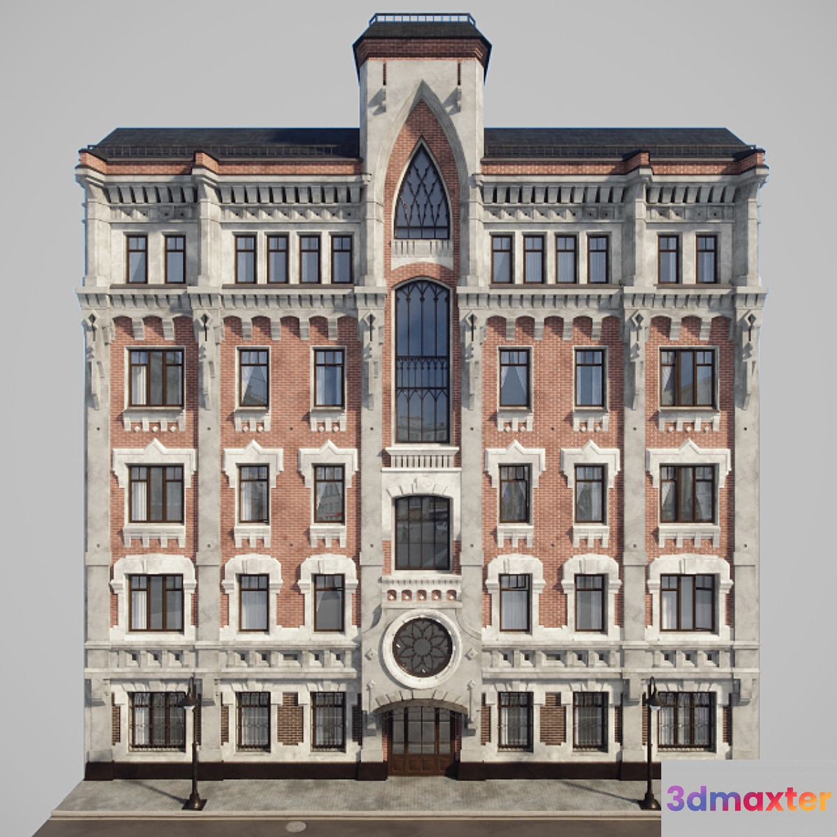 Building facade 3D Max