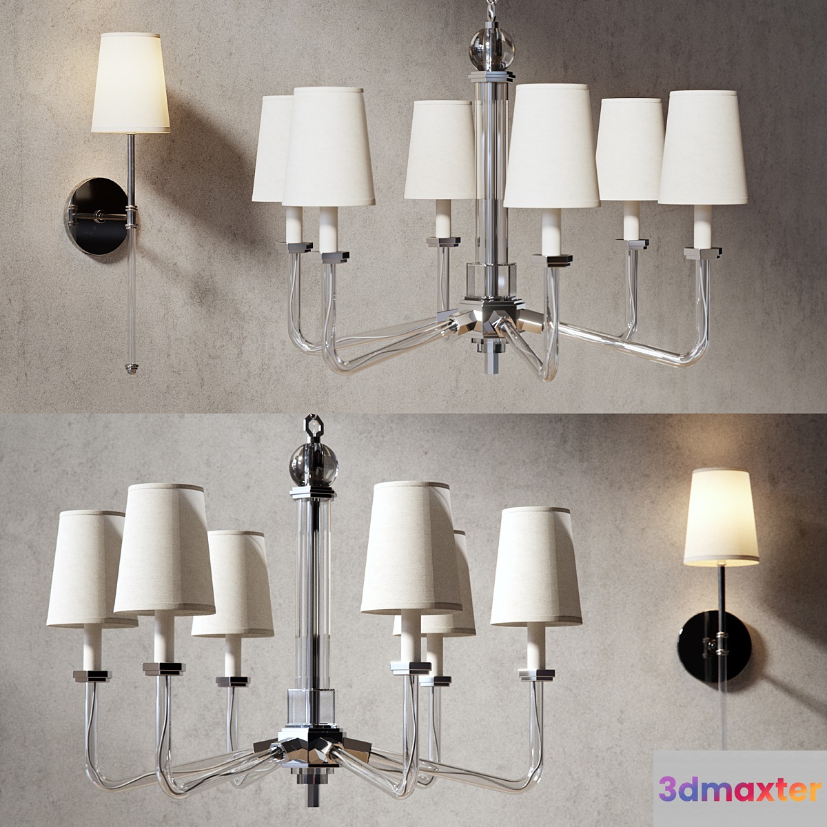 Circa Lighting Bennett Six Arm Chandelier 3D Max