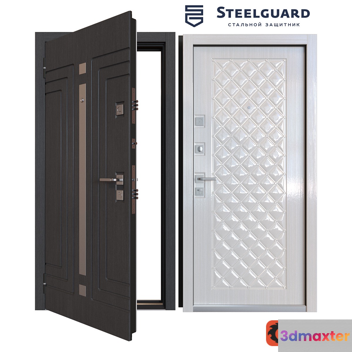 Input metal door SteelGuard Komo 3D Max