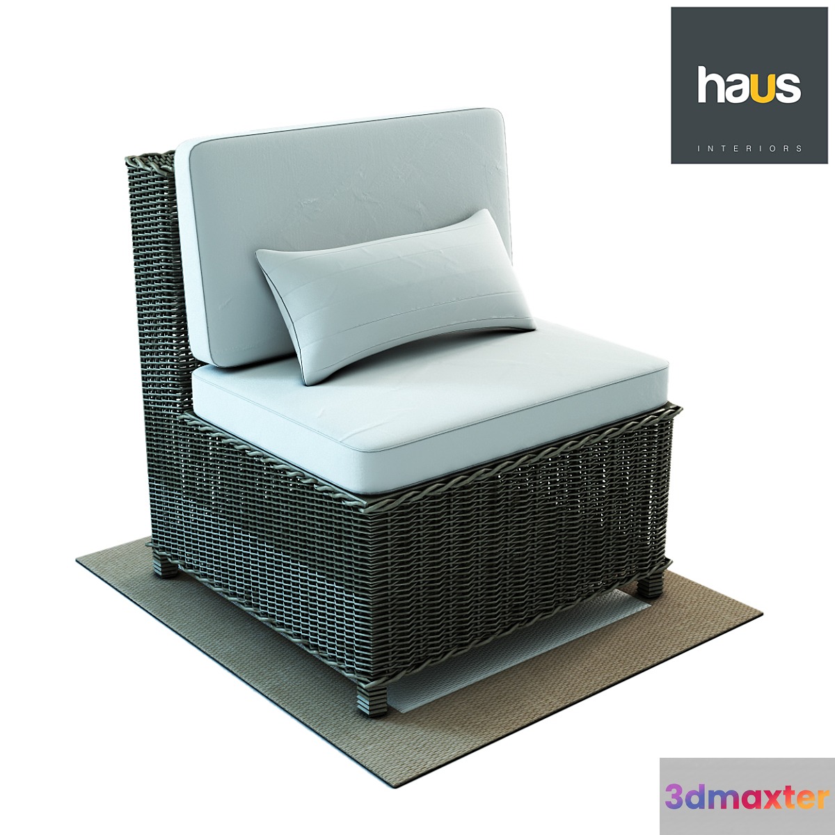 Haus Interior Armchair made of woven rattan 3D Max