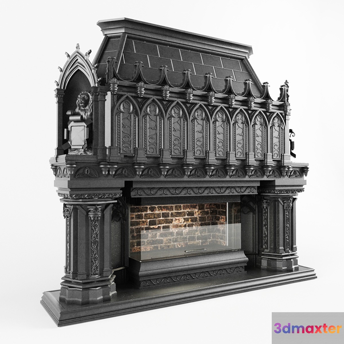 Gothic Fireplace - No.2 3D Max